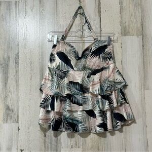 Island Escape Tropical Print Bikini Top